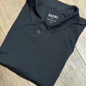 RHONE Black Polo Shirt Men's Large Black